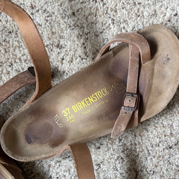 Brown Leather Birkenstock Ankle Strap Sandals - Picture 2 of 6